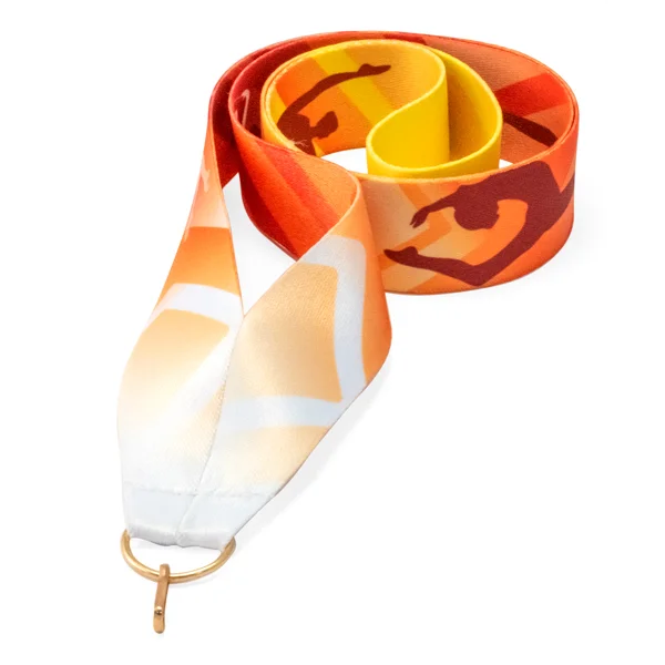 Реальное фото Лента для медали гимнастика (2-сторонняя, 25мм) от магазина Спортев