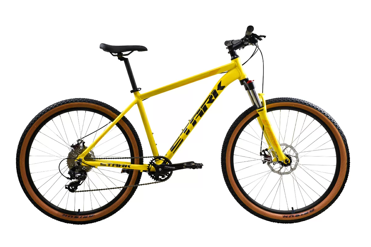 Реальное фото Велосипед Stark Hunter 27.2 D (2024) желтый/темно-серый от магазина Спортев