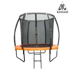 Батут DFC KENGOO II 6ft внутр.сетка, лестница, оранж/черн (183см) 6FT-BAS-BO