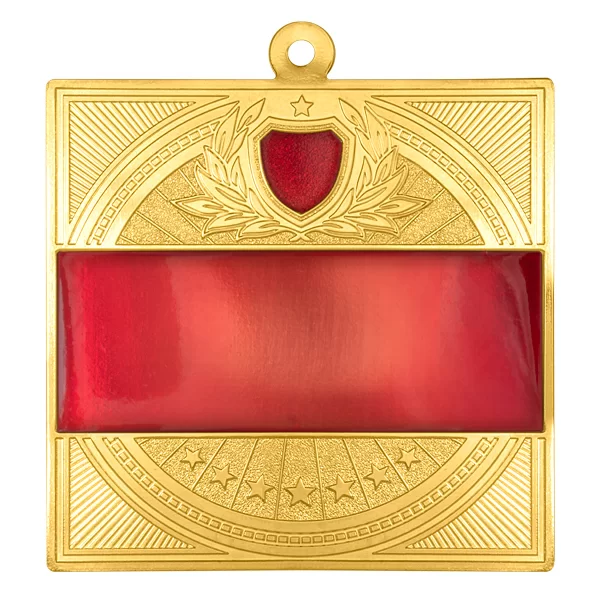 Реальное фото Медаль MZP 301-65/GRD (65х65мм, s-2,5мм) латунь от магазина СпортЕВ