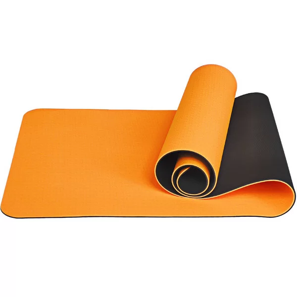Реальное фото Коврик для йоги 183х61х0,6 см E33581 ТПЕ оранжево/черный 10017395 от магазина СпортЕВ