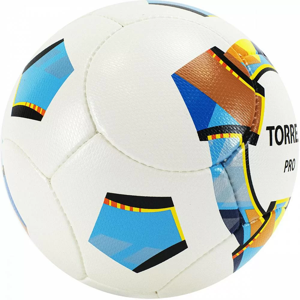 Мяч футбольный Torres Pro р.5 14 п. PU ручная сшивка бело-золот-черн F320015 Реальное фото Мяч футбольный Torres Pro р.5 14 п. PU ручная сшивка бело-золот-черн F320015 от магазина Спортев