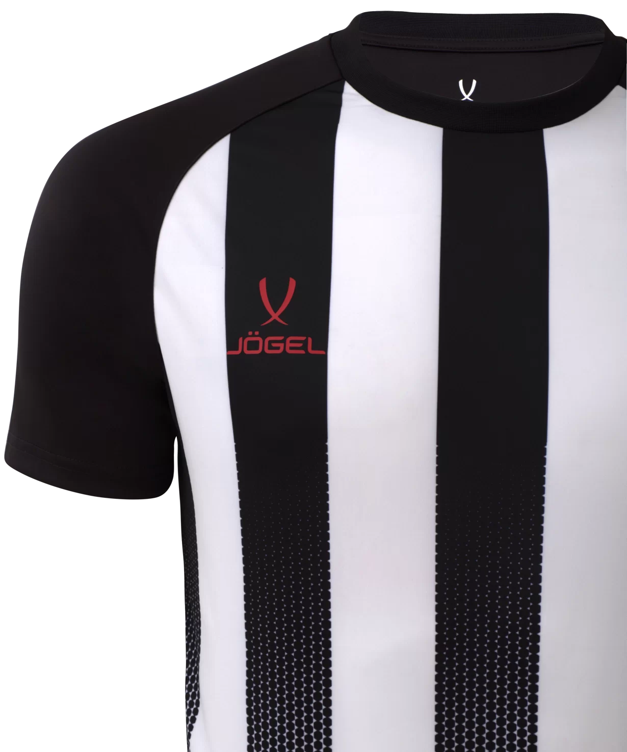 Реальное фото Футболка игровая Camp Striped Jersey, белый/черный Jögel от магазина Спортев