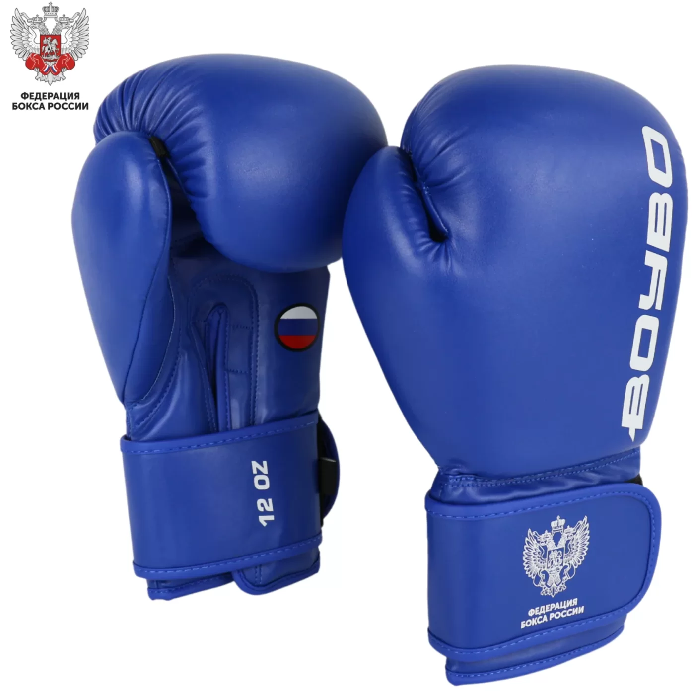 Реальное фото Перчатки боксерские BoyBo Titan кожа, одобрены ФРБ, синие IB-23-1 от магазина СпортЕВ