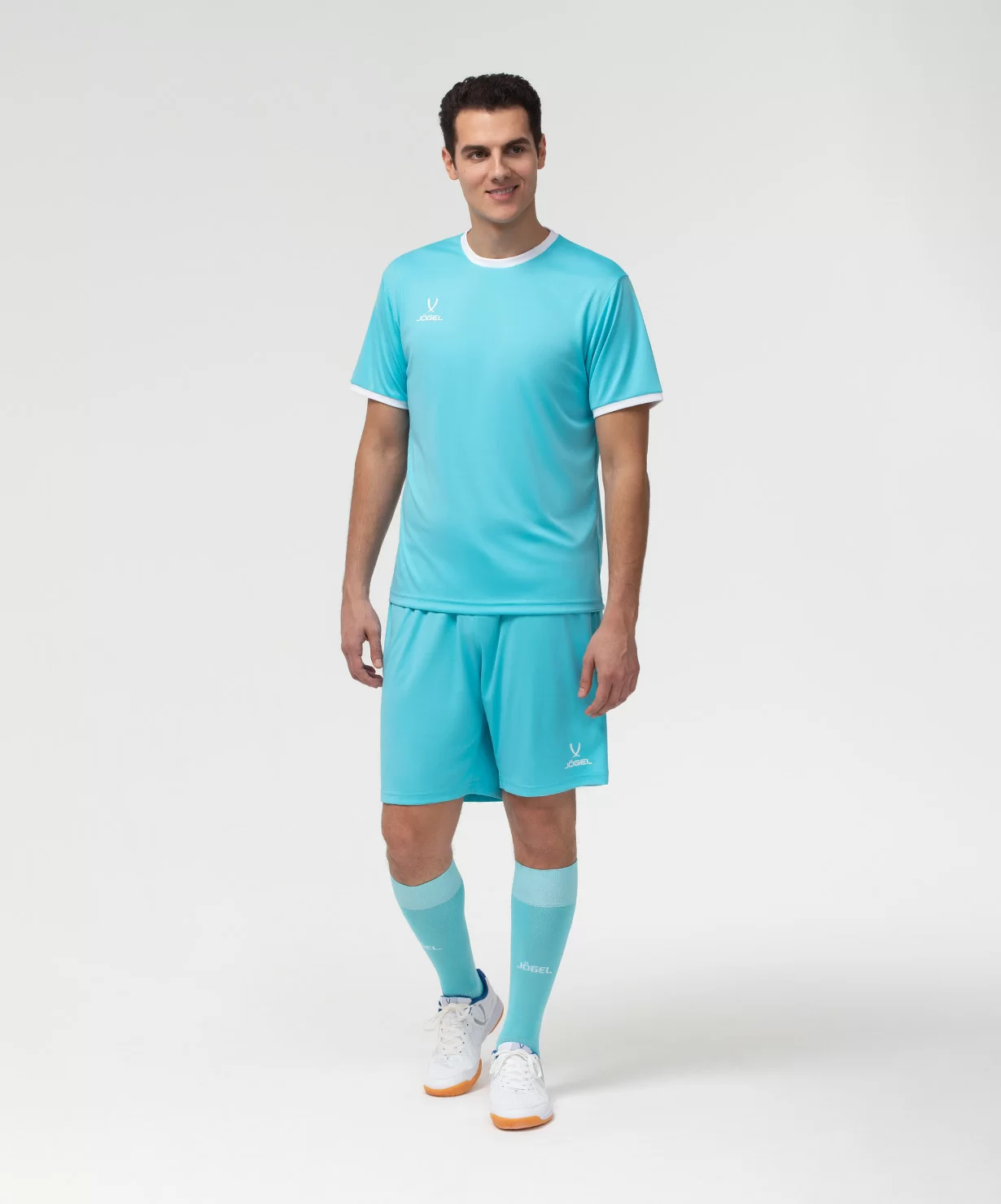 Реальное фото Шорты игровые JÖGEL CAMP Classic Shorts, бирюзовый/белый от магазина Спортев
