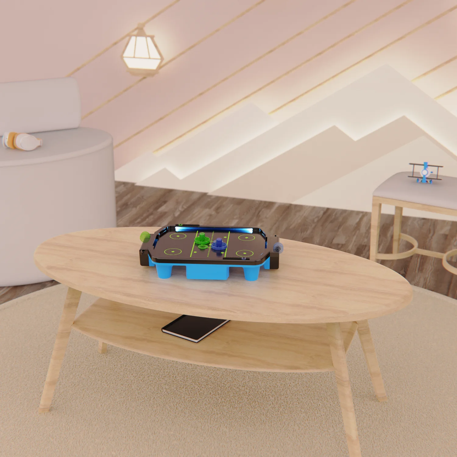 Реальное фото Игровой стол - аэрохоккей DFC SB-AT-2711 от магазина Спортев