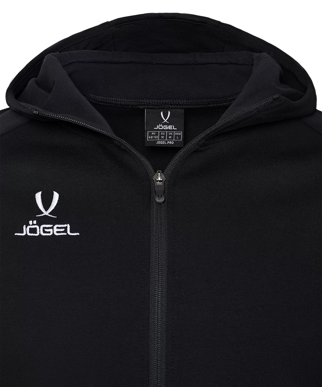 Реальное фото Олимпийка с капюшоном ESSENTIAL Athlete Jacket, черный Jögel от магазина СпортЕВ