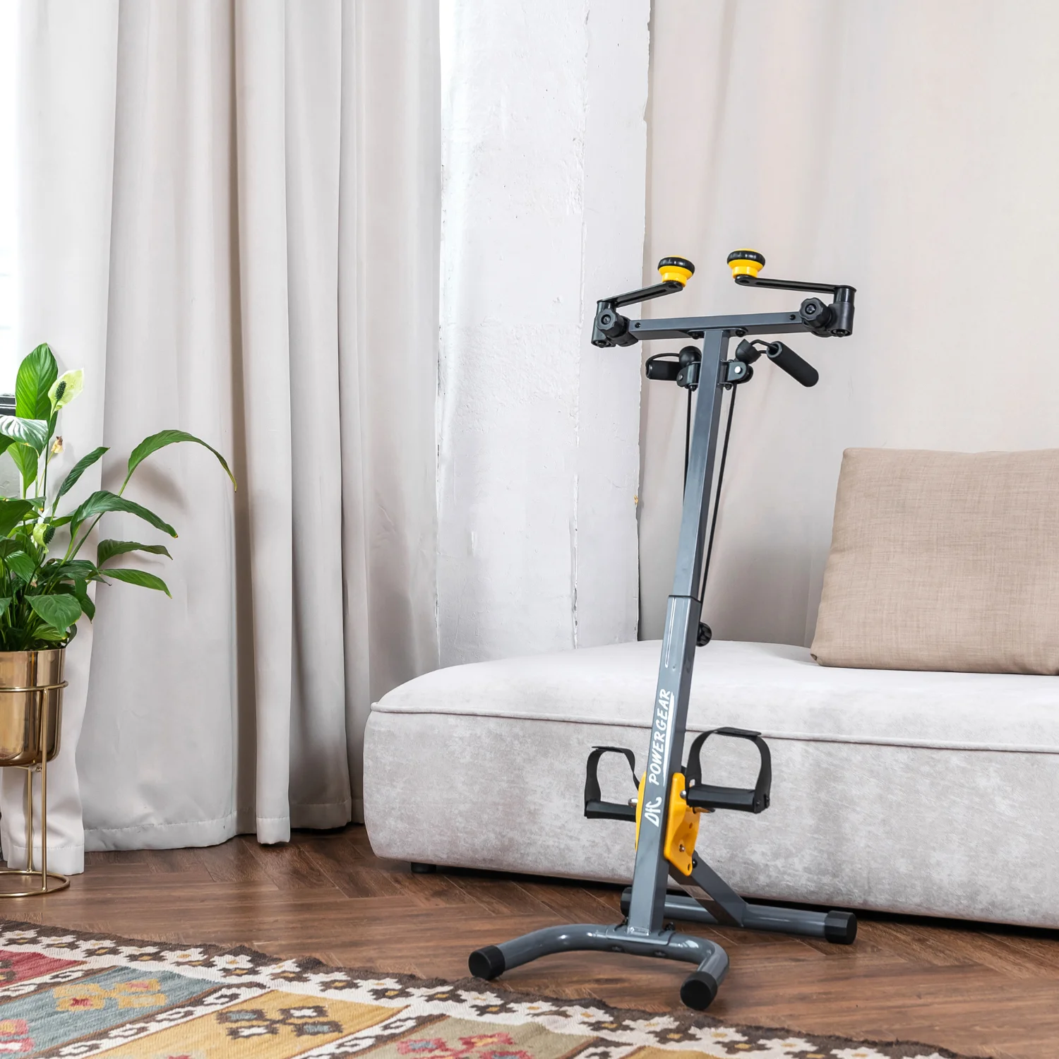 Реальное фото Велотренажер двойной DFC B810Y dual bike от магазина Спортев