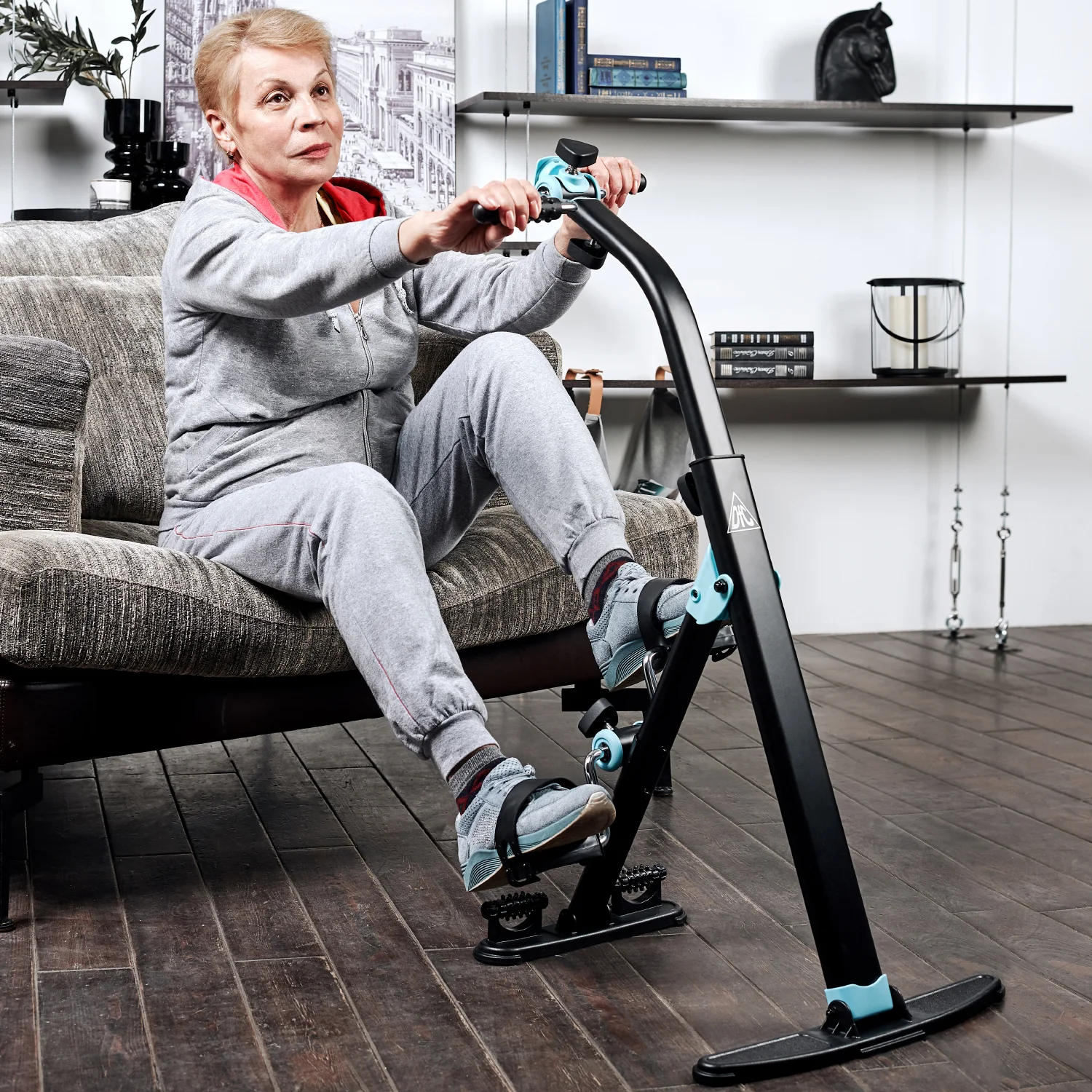 Реальное фото Велотренажер двойной DFC B812 dual bike от магазина Спортев