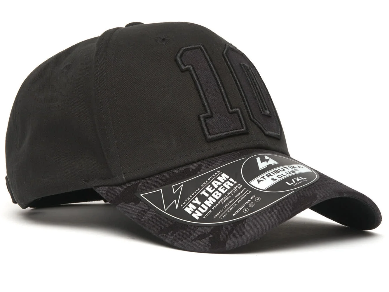 Реальное фото Бейсболка №10 черная р.55-58 20692 от магазина Спортев