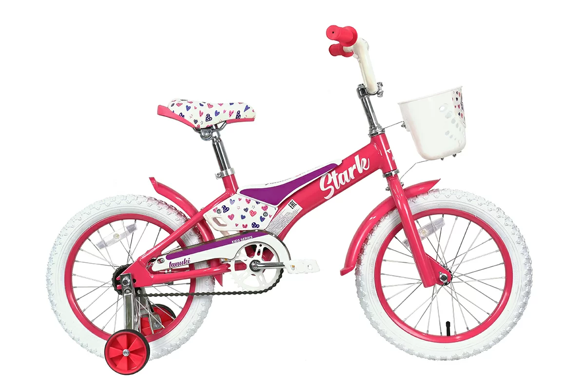 Реальное фото Велосипед Stark Tanuki 12 Girl (2021) розовый/фиолетовый от магазина СпортЕВ