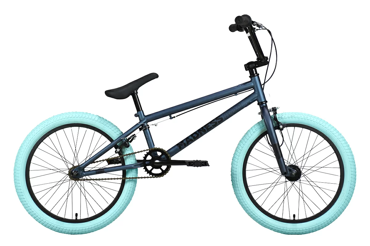 Реальное фото Велосипед Stark Madness BMX 1 (2022) темно-синий/черный/голубой от магазина СпортЕВ