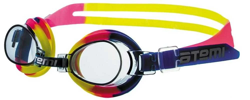 Реальное фото Очки для плавания Atemi S302 детские PVC/силикон сине-желто-розовые от магазина СпортЕВ