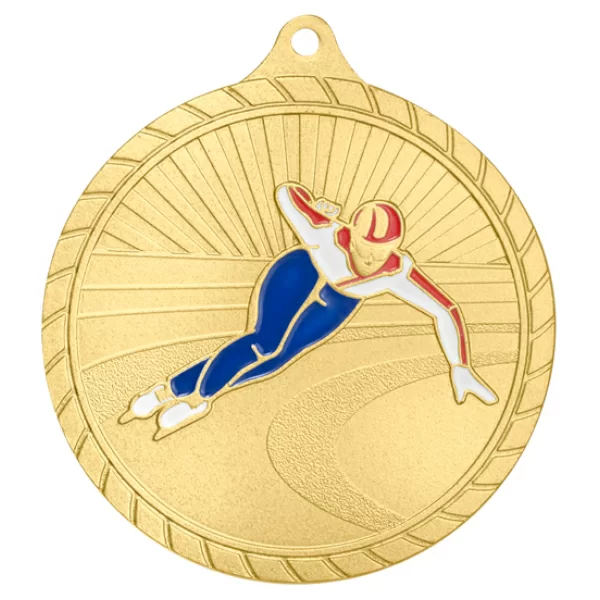 Реальное фото Медаль MZP 584-60/GM конькобежный спорт (D-60мм, s-2 мм) от магазина Спортев