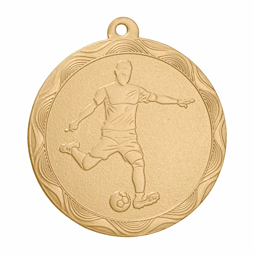 Реальное фото Медаль MZ 72-50/GM футбол (D-50мм, s-2,5мм) от магазина СпортЕВ