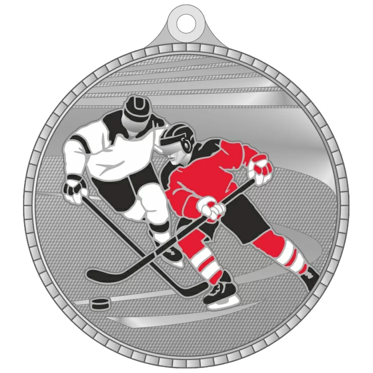 Реальное фото Медаль MZP 619-55/S хоккей (D-55мм, s-2 мм) от магазина СпортЕВ