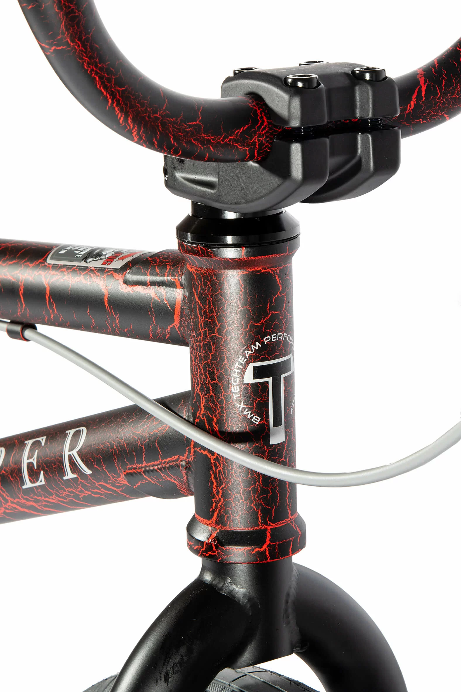 Реальное фото Велосипед BMX TechTeam Grasshoper 20" (2021) черно-красный от магазина СпортЕВ