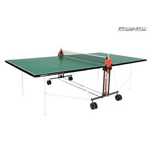 Реальное фото Теннисный стол DONIC OUTDOOR ROLLER FUN GREEN с сеткой 4мм 230234-G от магазина СпортЕВ