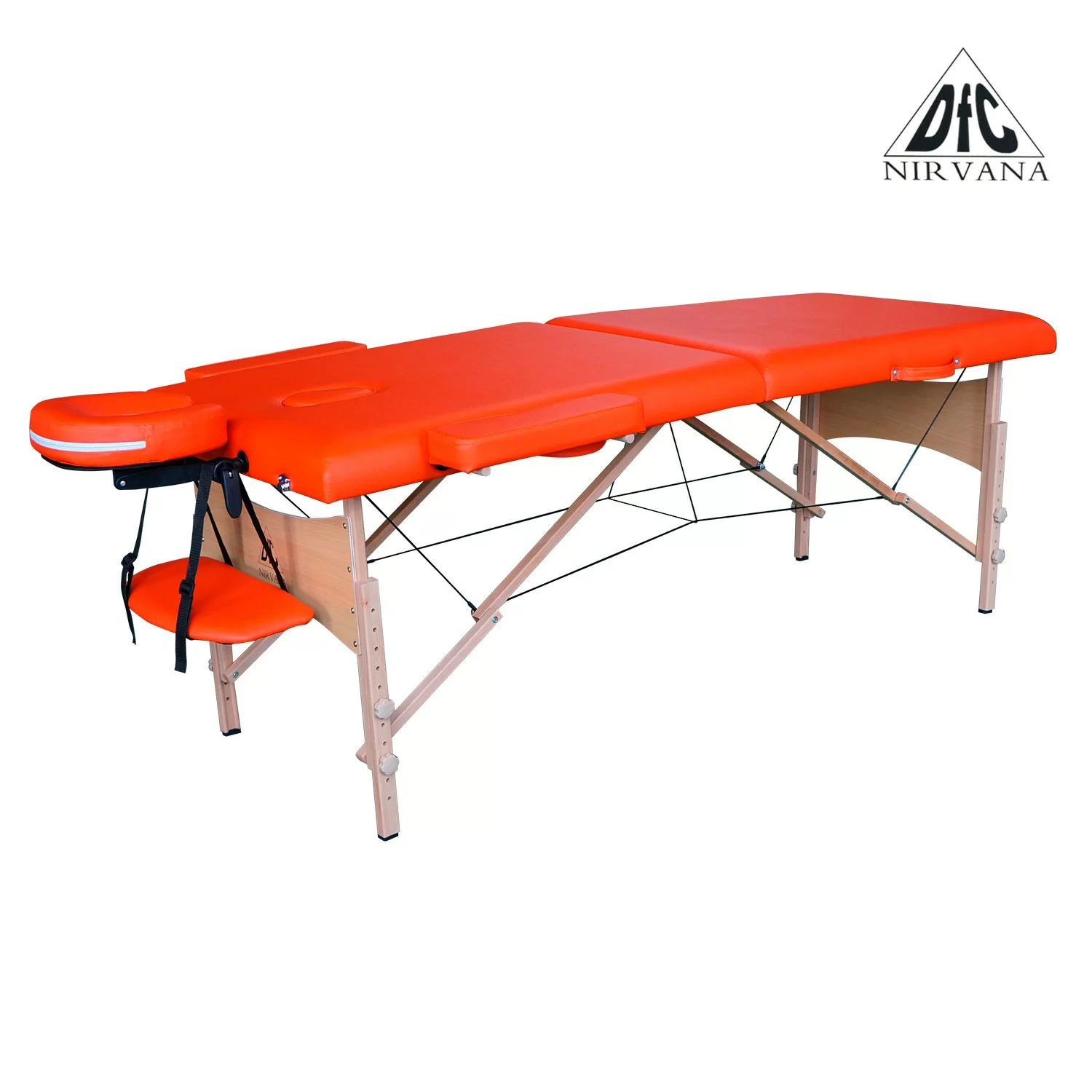 Реальное фото Массажный стол DFC NIRVANA, Relax, дерев. ножки, цвет оранжевый (Orange) TS20111_Or от магазина СпортЕВ