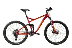 Велосипед Stark Tactic FS 27.4 HD (2024) красный матовый/оранжевый