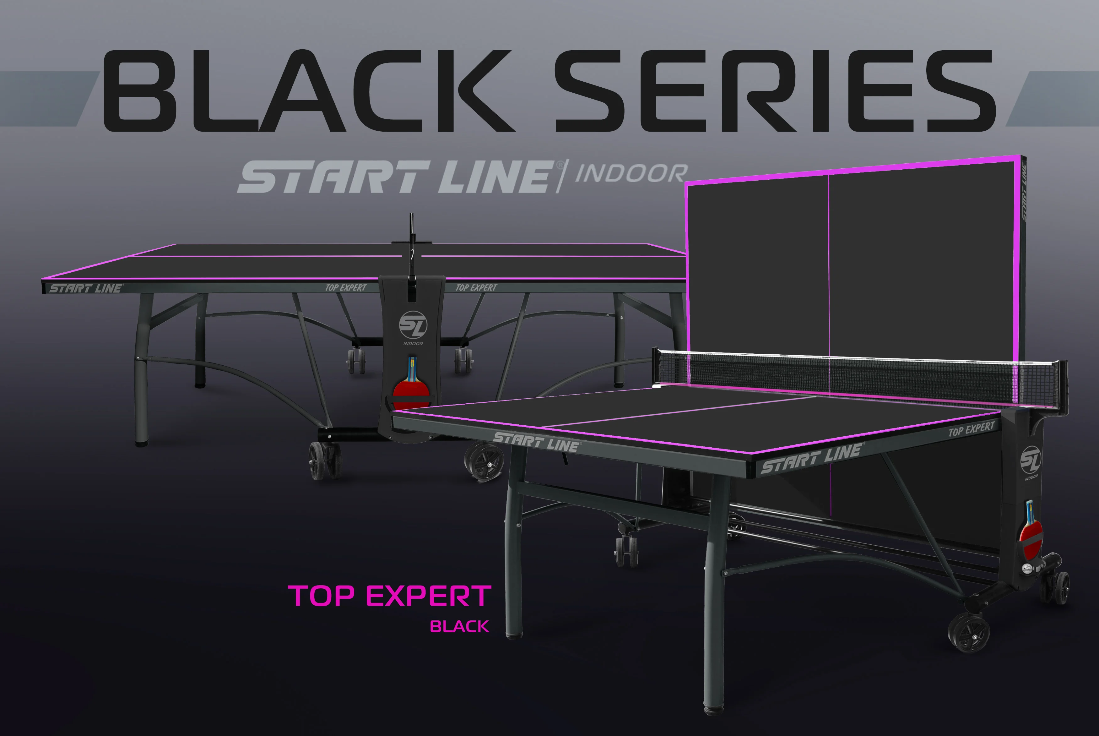 Стол теннисный Top Expert Black Реальное фото Стол теннисный Top Expert Black от магазина Спортев