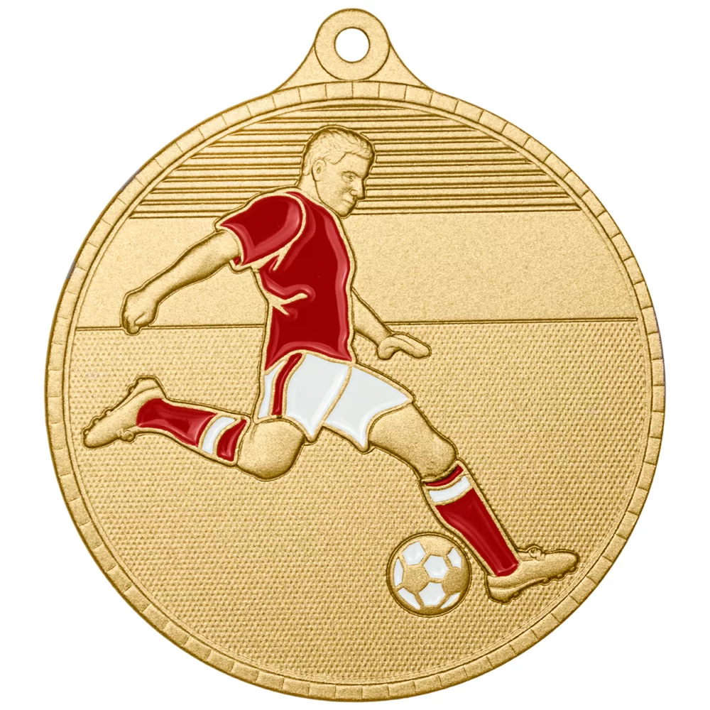 Реальное фото Медаль MZP 600-55/G футбол (D-55мм, s-2 мм) от магазина Спортев