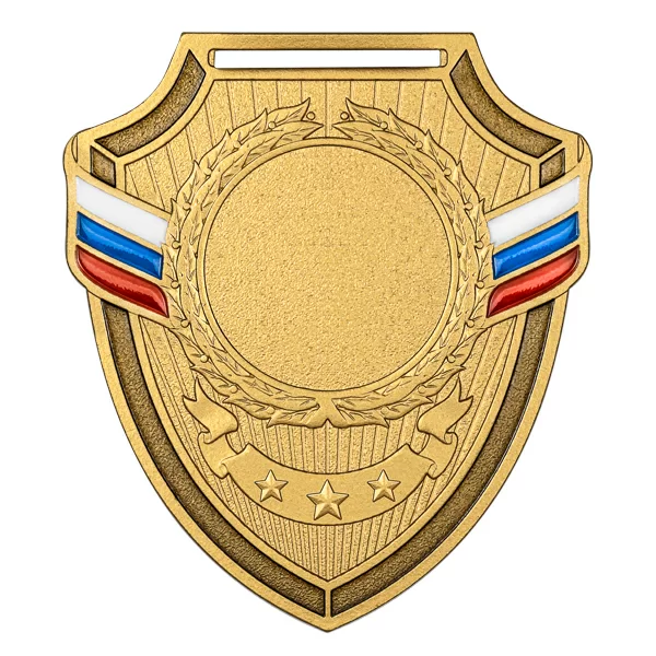 Реальное фото Медаль MZP 557-65/GM (56х65мм, D-25мм, s-2мм) от магазина СпортЕВ