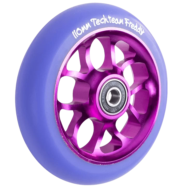 Реальное фото Колесо для самоката TechTeam X-Treme 110 мм Форма Freddy фиолетовый от магазина СпортЕВ