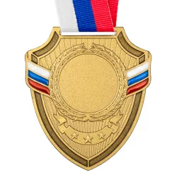 Медаль MZP 558-65/G (56х65мм, D-25мм, s-2мм) с лентой