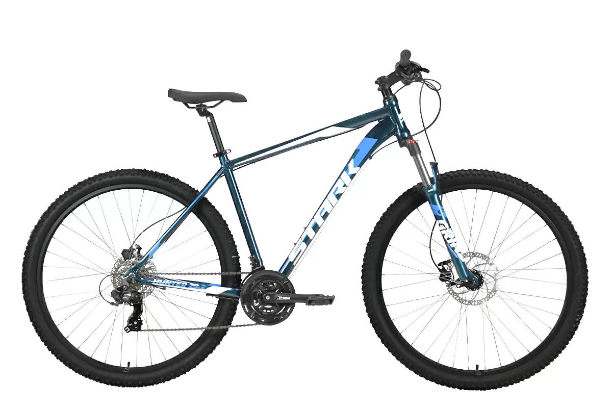Реальное фото Велосипед Stark Hunter 29.2 HD (2023) синий/синий/белый от магазина СпортЕВ