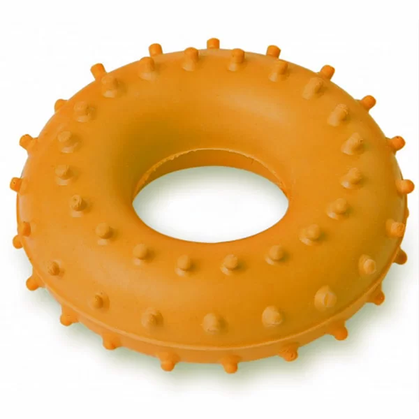 Реальное фото Эспандер-кольцо кистевой 35 кг массажный оранжевый ЭРКМ-35 от магазина СпортЕВ