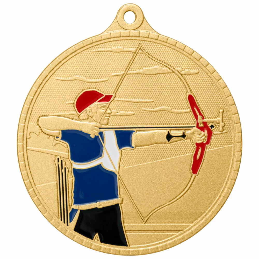 Реальное фото Медаль MZP 610-55/G стрельба из лука (D-55мм, s-2 мм) от магазина Спортев