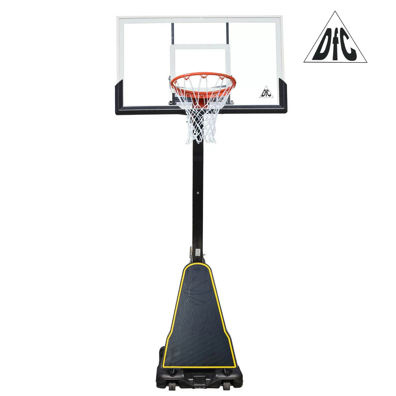 Реальное фото Баскетбольная мобильная стойка DFC STAND54P2 136x80cm поликарбонат от магазина СпортЕВ