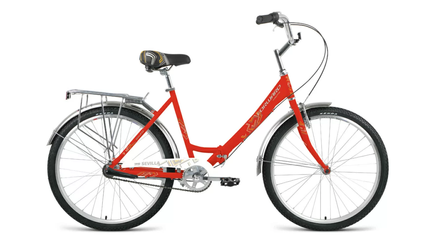 Реальное фото Велосипед Forward Sevilla 26 3.0 скл (3ск) (2021) красный матовый/белый от магазина СпортЕВ