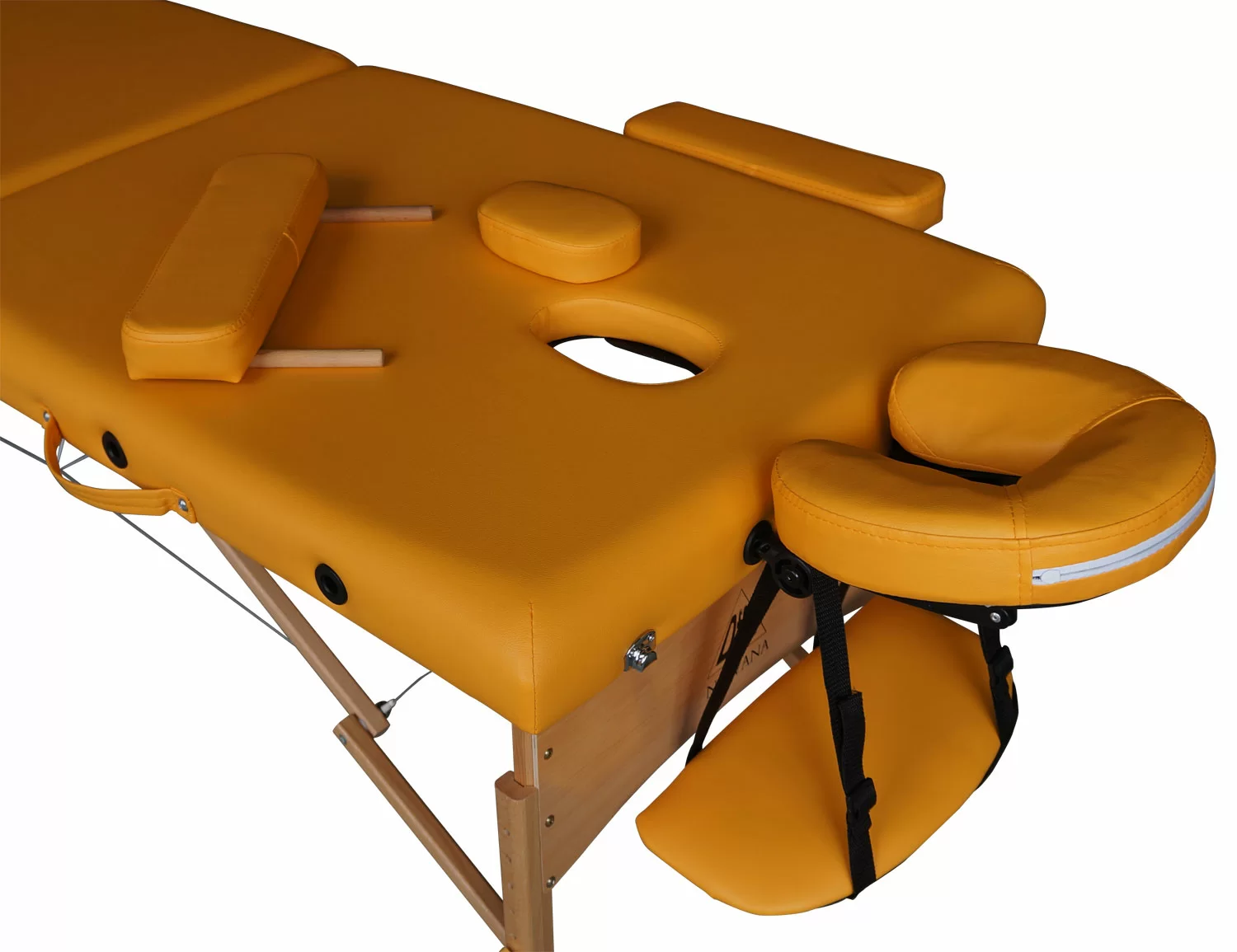 Реальное фото Массажный стол DFC NIRVANA, Relax, дерев. ножки, цвет горчичный (Mustard) TS20111_M от магазина СпортЕВ