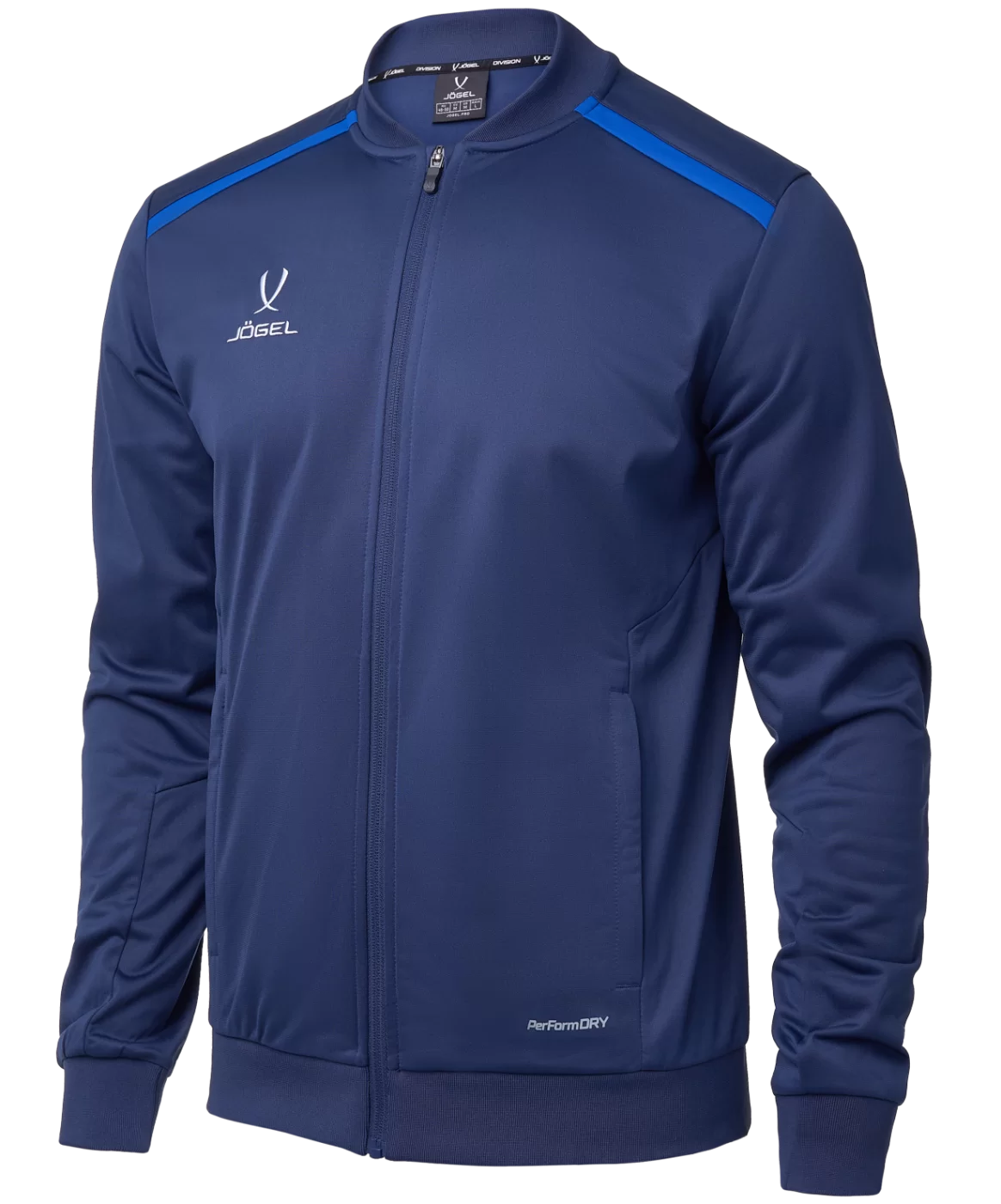 Реальное фото Олимпийка DIVISION PerFormDRY Pre-match Knit Jacket, темно-синий Jögel от магазина СпортЕВ