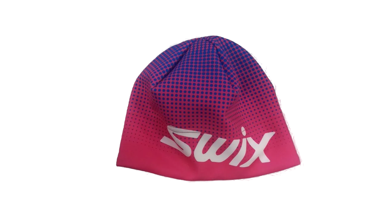 Реальное фото Шапка гоночная с лого Swix розовый от магазина Спортев
