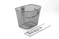 Велокорзина JL-044-4 передняя для 28" серебро 270039