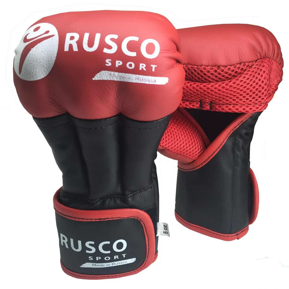 Реальное фото Перчатки для рукопашного боя Rusco Sport New красные от магазина СпортЕВ