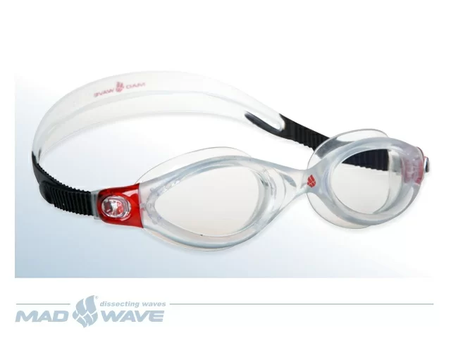 Реальное фото Очки для плавания Mad Wave Clear Vision CP Lens red M0431 06 0 05W от магазина Спортев
