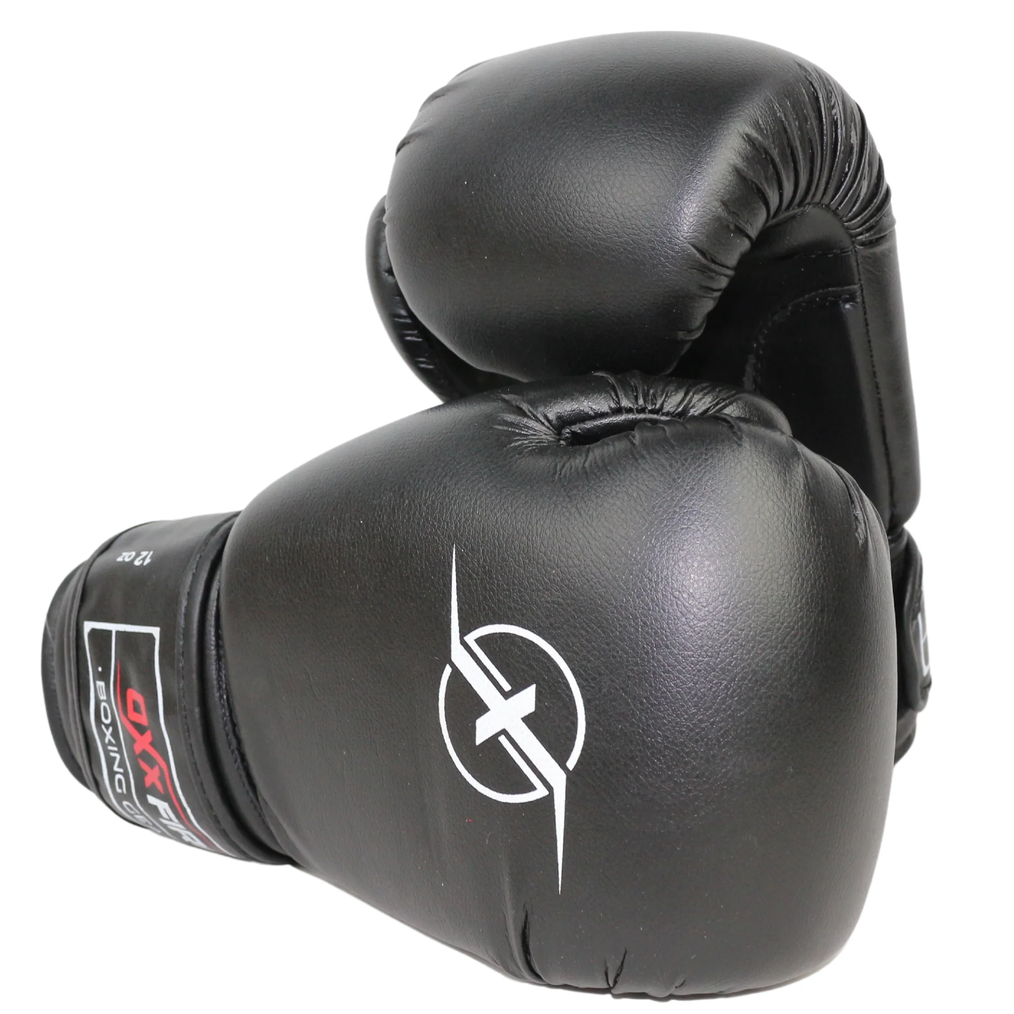 Реальное фото Перчатки боксерские OxxFire Start черные 4492 от магазина Спортев