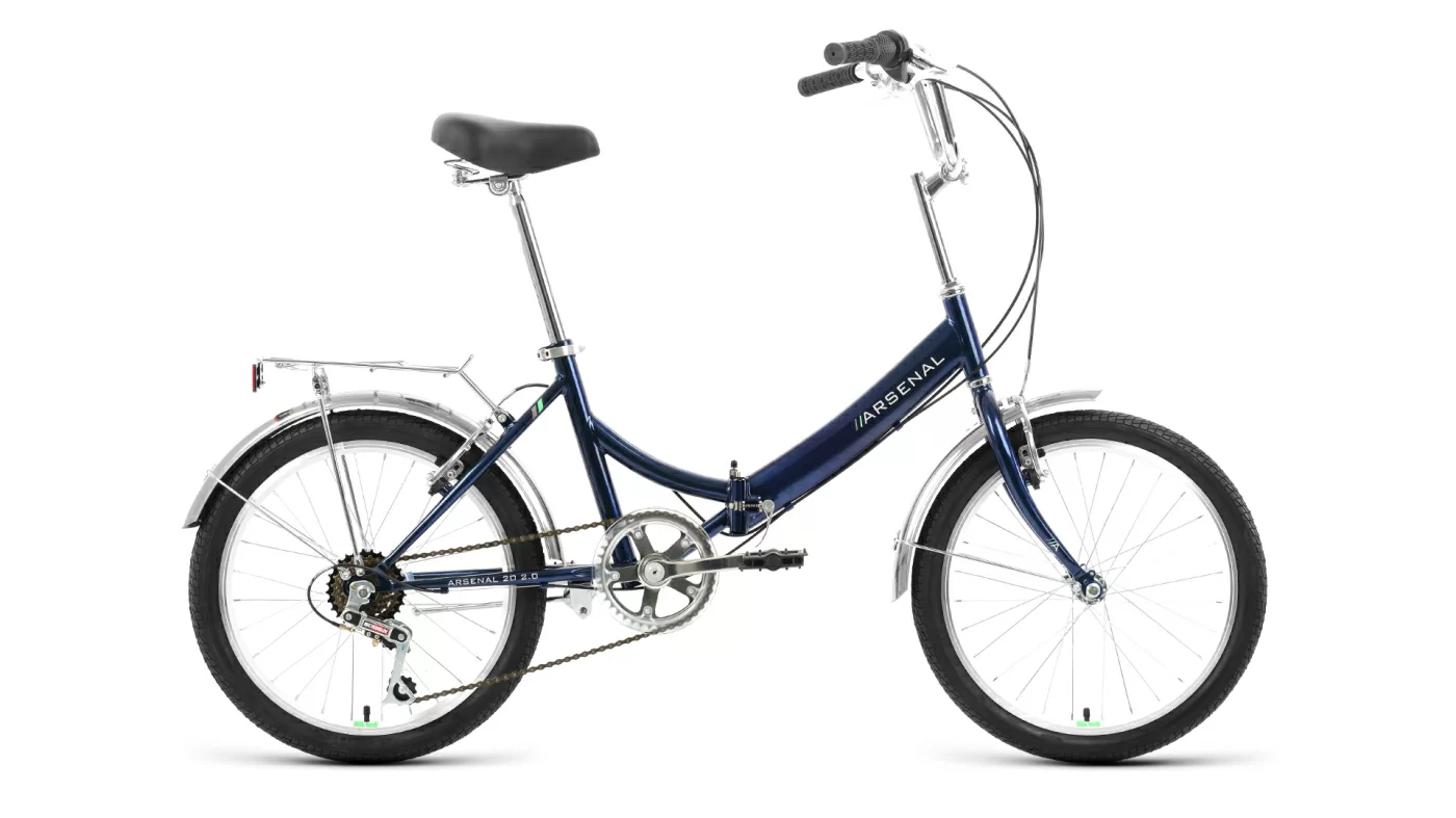 Реальное фото Велосипед Forward Arsenal 20 2.0 скл (6ск) (2022) темно-синий/серый от магазина СпортЕВ