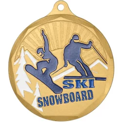 Медаль MZP 581-50/G сноуборд/горные лыжи (D-50мм, s-2 мм)