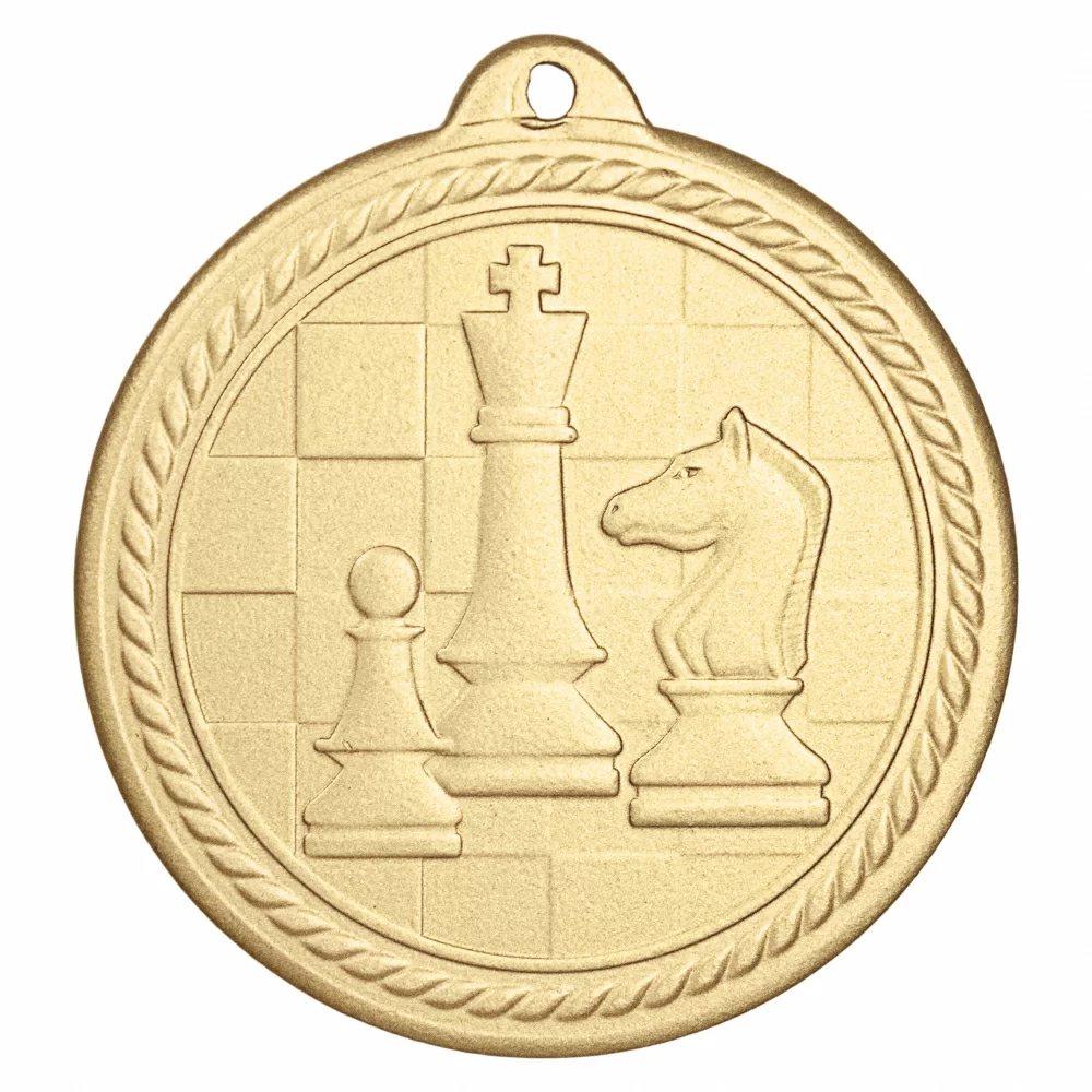 Реальное фото Медаль MZ 80-50/GM шахматы (D-50мм, s-2мм) от магазина СпортЕВ