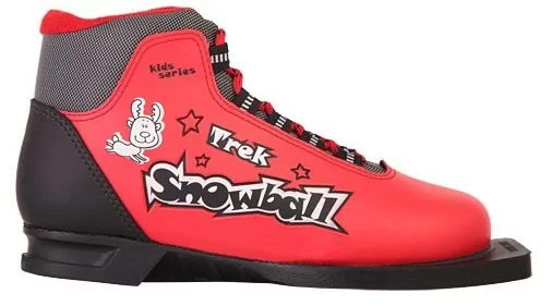 Реальное фото Ботинки лыжные Trek Snowball синт. красн-черн. (75мм) ИК08-06-01 от магазина Спортев