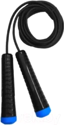 Скакалка 3 м Fortius трос ПВХ, ручки пластиковые с синими заглушками F210401-3BE/LB