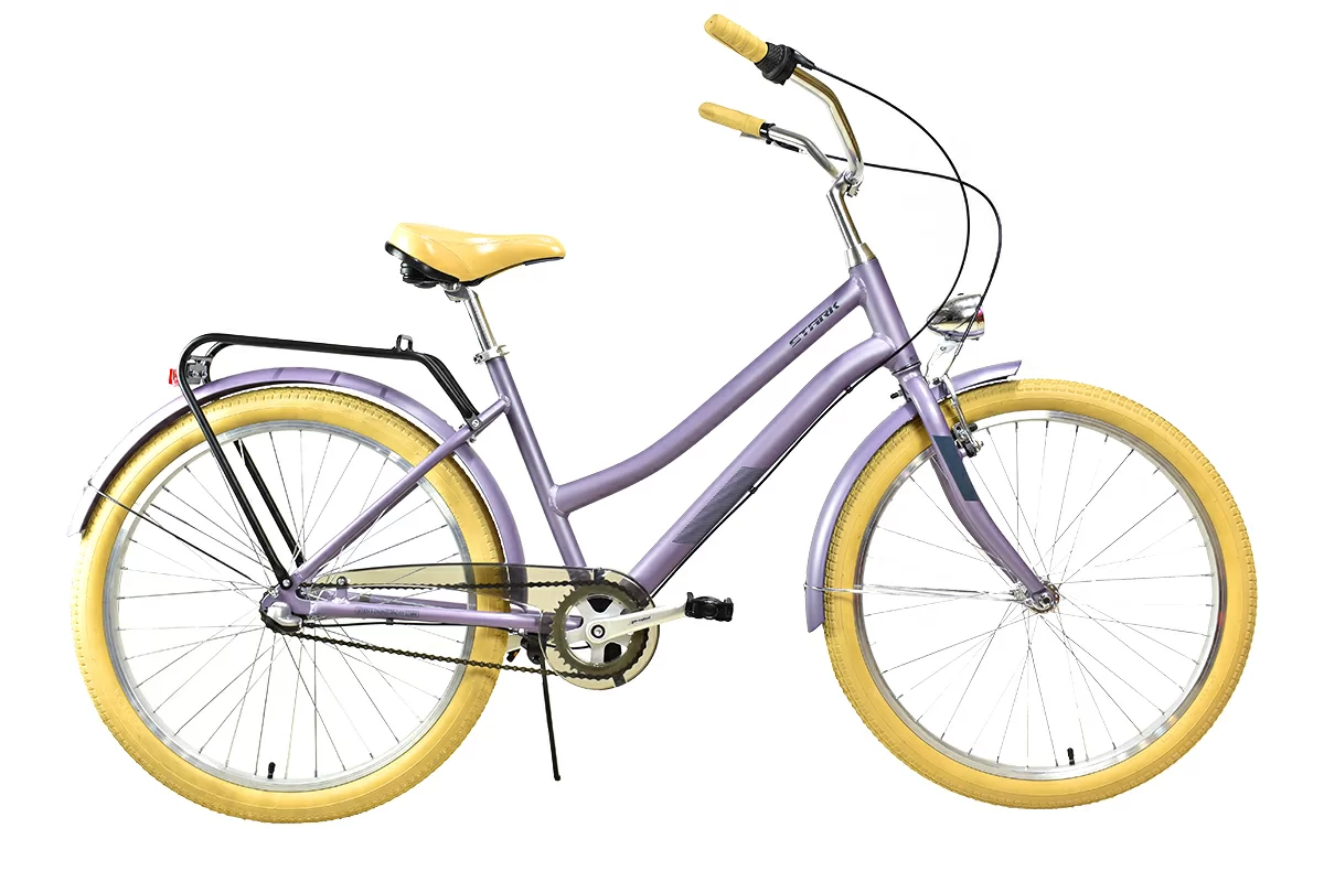 Реальное фото Велосипед Stark'24 Comfort Lady 3speed сиреневый матовый металлик/серый/бежевый 14.5" сиреневый матовый металлик/серый/бежевый от магазина Спортев