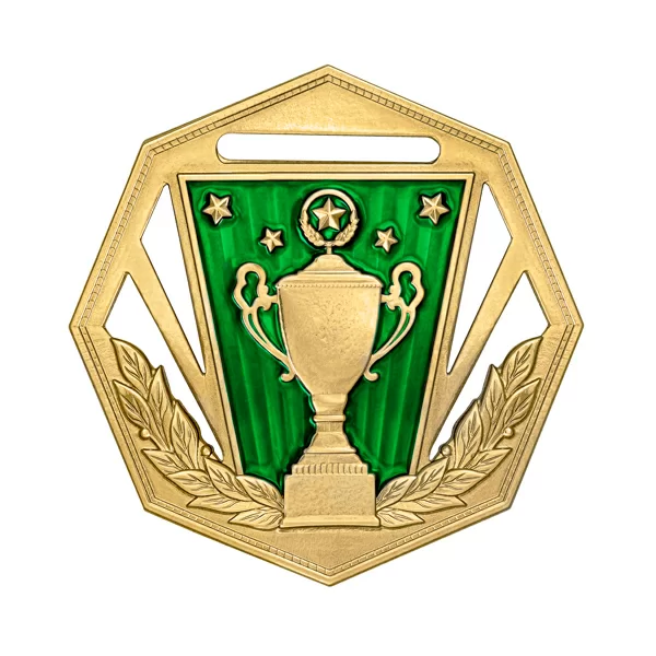 Реальное фото Медаль MZP 368-60/GGN (D-60 мм, s-2 мм) латунь от магазина СпортЕВ