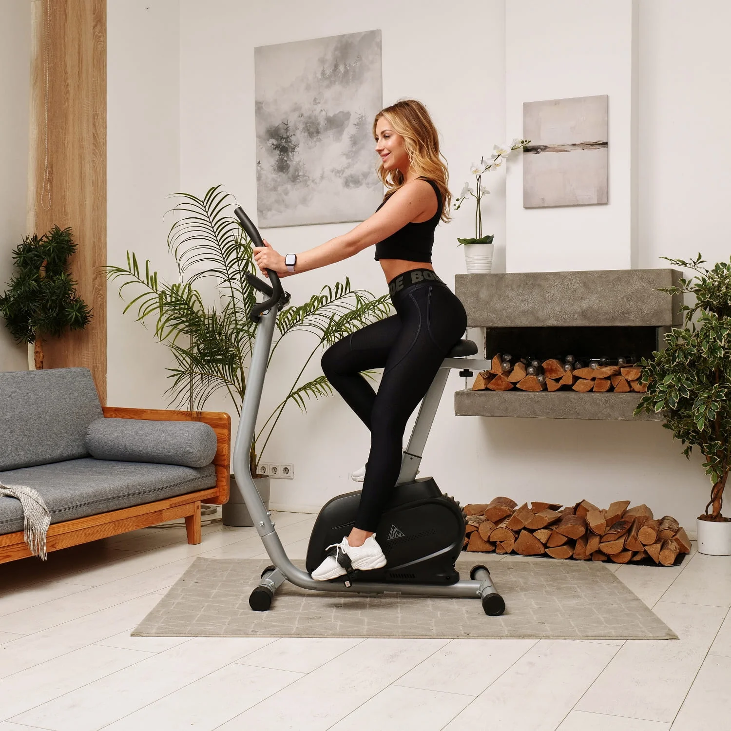 Реальное фото Велотренажер DFC B5906P магнитный эл.привод от магазина Спортев