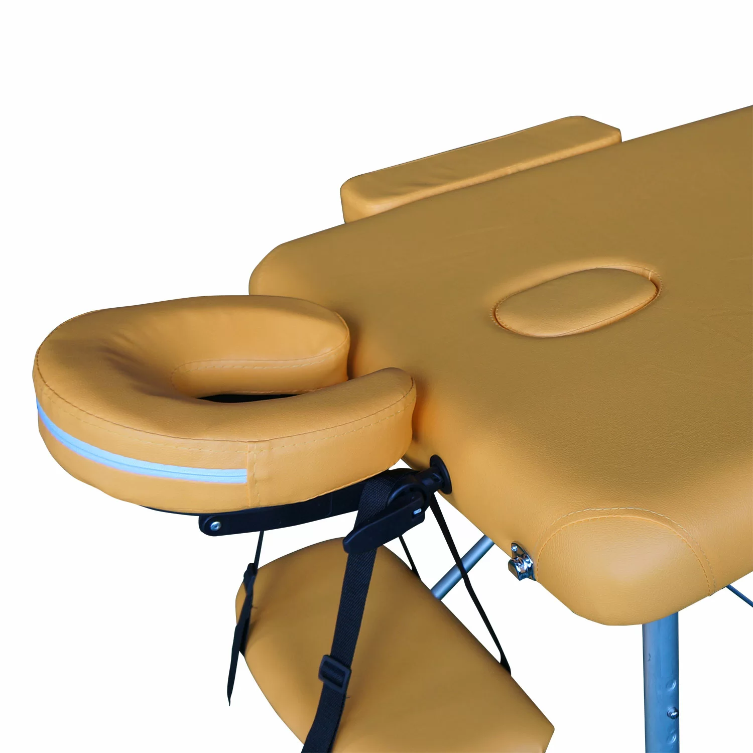 Реальное фото Массажный стол DFC NIRVANA, Elegant LUXE, 186х70х4 см, алюм. ножки, цвет горчичный (Mustard) TS2010_M от магазина СпортЕВ